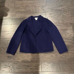 Talbots Deep Navy Single-Button Blazer Jacket